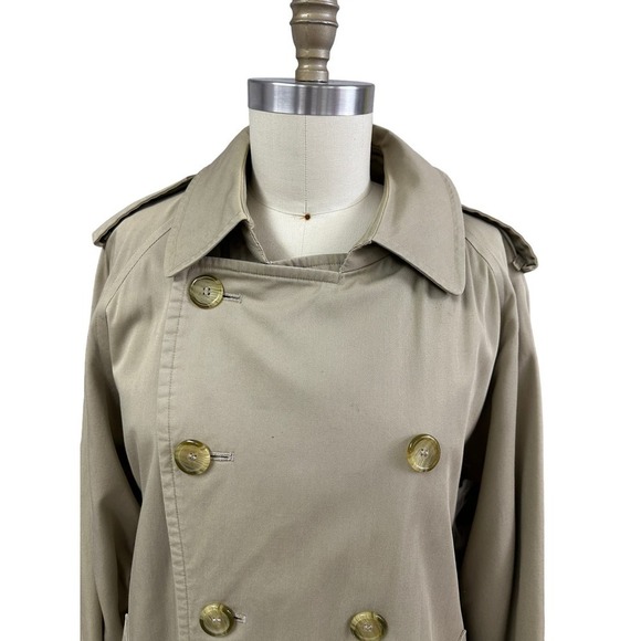 Mob Boss VTG Men's Burberry Trench Coat/ Plaid Wool Liner/ Collar Size 40 Short - Picture 3 of 13